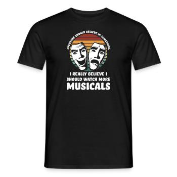 Theater Broadway-Musical Geschenk - Männer T-Shirt - Schwarz - Vorne - AI Model Male 178 light (178cm)