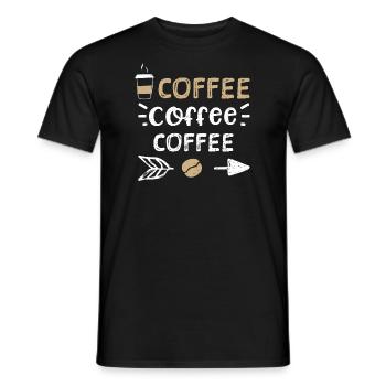 Coffee Coffee Coffee - Coffee - Männer T-Shirt - Schwarz - Vorne - AI Model Male 178 light (178cm)