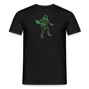 Badminton Geschenkidee Sport Design - Männer T-Shirt - Schwarz - Vorne - AI Model Male 178 light (178cm)