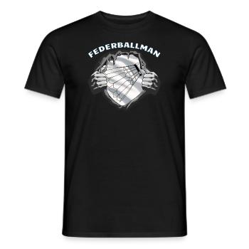 Badminton Geschenkidee Sport Design - Männer T-Shirt - Schwarz - Vorne - AI Model Male 178 light (178cm)