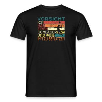 Badminton Geschenkidee Sport Design - Männer T-Shirt - Schwarz - Vorne - AI Model Male 178 light (178cm)