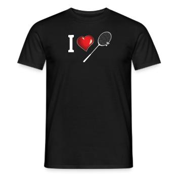 Badminton Geschenkidee Sport Design - Männer T-Shirt - Schwarz - Vorne - AI Model Male 178 light (178cm)