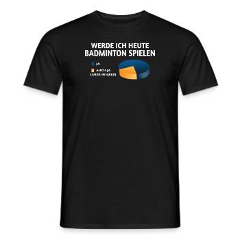 Badminton Geschenkidee Sport Design - Männer T-Shirt - Schwarz - Vorne - AI Model Male 178 light (178cm)