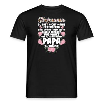 Stiefmama Familie Stiefmamas Geschenk - Männer T-Shirt - Schwarz - Vorne - AI Model Male 178 light (178cm)