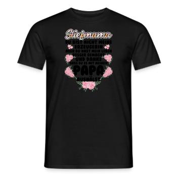 Stiefmama Familie Stiefmutter Geschenk - Männer T-Shirt - Schwarz - Vorne - AI Model Male 178 light (178cm)