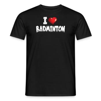 Badminton Idée cadeau Sport Design - T-shirt homme - noir - Devant - AI Model Male 178 light (178cm)