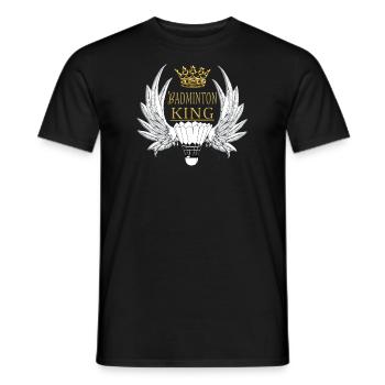 Badminton Geschenkidee Sport Design - Männer T-Shirt - Schwarz - Vorne - AI Model Male 178 light (178cm)