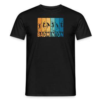 Badminton Geschenkidee Sport Design - Männer T-Shirt - Schwarz - Vorne - AI Model Male 178 light (178cm)