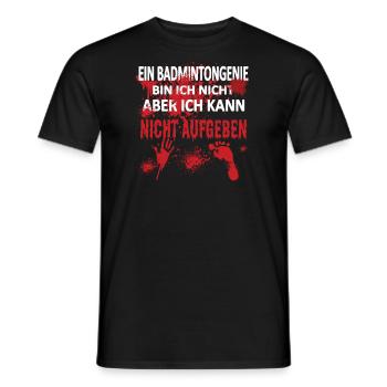 Badminton Geschenkidee Sport Design - Männer T-Shirt - Schwarz - Vorne - AI Model Male 178 light (178cm)