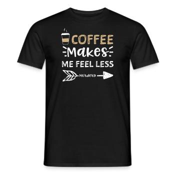 Le café me fait me sentir moins meurtrier - T-shirt homme - noir - Devant - AI Model Male 178 light (178cm)
