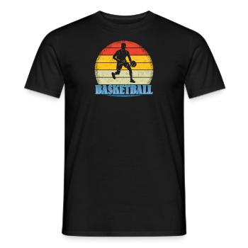 Basketball Idée cadeau Sport Design - T-shirt homme - noir - Devant - AI Model Male 178 light (178cm)