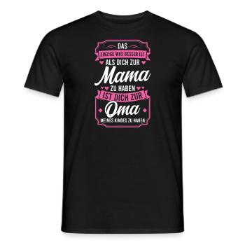 Mama & Oma Familie Mutter Geschenk - Männer T-Shirt - Schwarz - Vorne - AI Model Male 178 light (178cm)