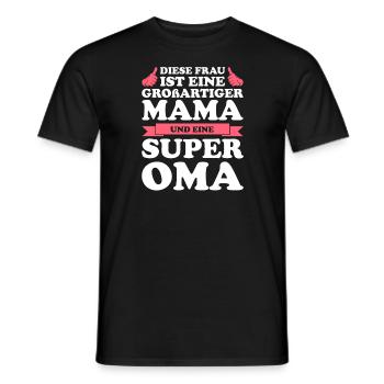 Grossmuter Oma Muttertag Geschenk - Männer T-Shirt - Schwarz - Vorne - AI Model Male 178 light (178cm)