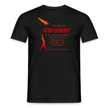 Ja, ich bin eine Acro-Basis für Männer von Realtai - Männer T-Shirt - Schwarz - Vorne - AI Model Male 178 light (178cm)