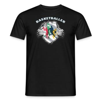 Basketball Geschenkidee Sport Design - Männer T-Shirt - Schwarz - Vorne - AI Model Male 178 light (178cm)