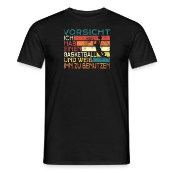 Basketball Geschenkidee Sport Design - Männer T-Shirt - Schwarz - Vorne - AI Model Male 178 light (178cm)