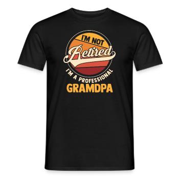Opa Retro-Großvater Geschenk - Männer T-Shirt - Schwarz - Vorne - AI Model Male 178 light (178cm)