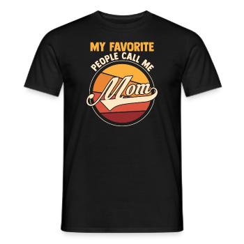 Mama Retro Mutter Geschenk - Männer T-Shirt - Schwarz - Vorne - AI Model Male 178 light (178cm)