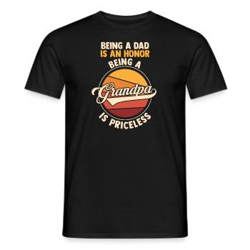Opa Retro-Großvater Geschenk - Männer T-Shirt - Schwarz - Vorne - AI Model Male 178 light (178cm)