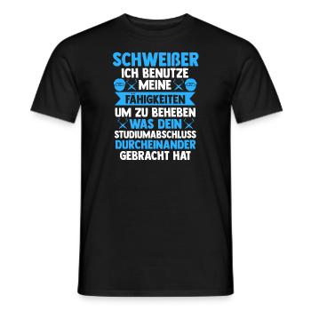 Schweißer Beruf Schweißen Geschenk - Männer T-Shirt - Schwarz - Vorne - AI Model Male 178 light (178cm)
