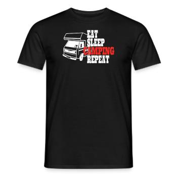 Camper Gift Idea Camping - Men's T-Shirt - black - Front - AI Model Male 178 light (178cm)