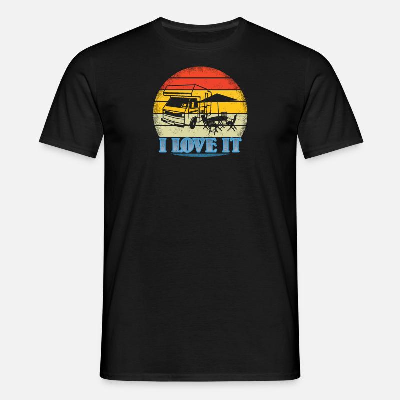 Camper Geschenkidee Camping - Männer T-Shirt - Schwarz