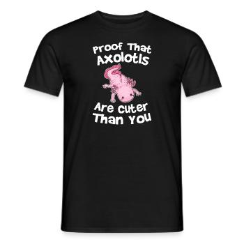 Axolotl Axolotl Tiergeschenk - Männer T-Shirt - Schwarz - Vorne - AI Model Male 178 light (178cm)