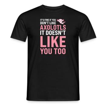 Axolotl Axolotl Tiergeschenk - Männer T-Shirt - Schwarz - Vorne - AI Model Male 178 light (178cm)