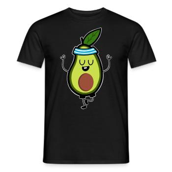 Avocado Meditation Yoga - Men's T-Shirt - black - Front - AI Model Male 178 light (178cm)