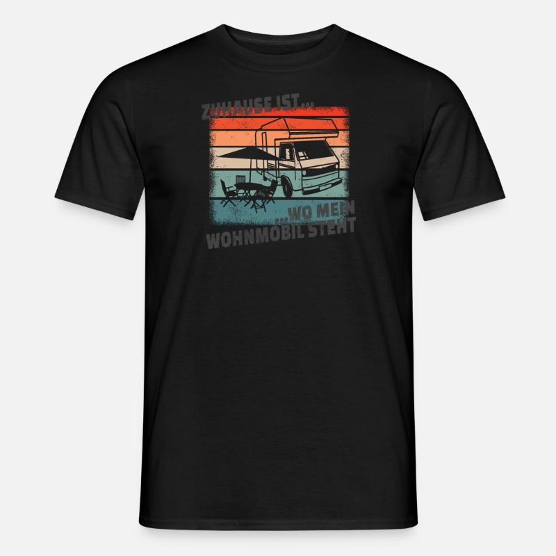 Camper Geschenkidee Camping - Männer T-Shirt - Schwarz