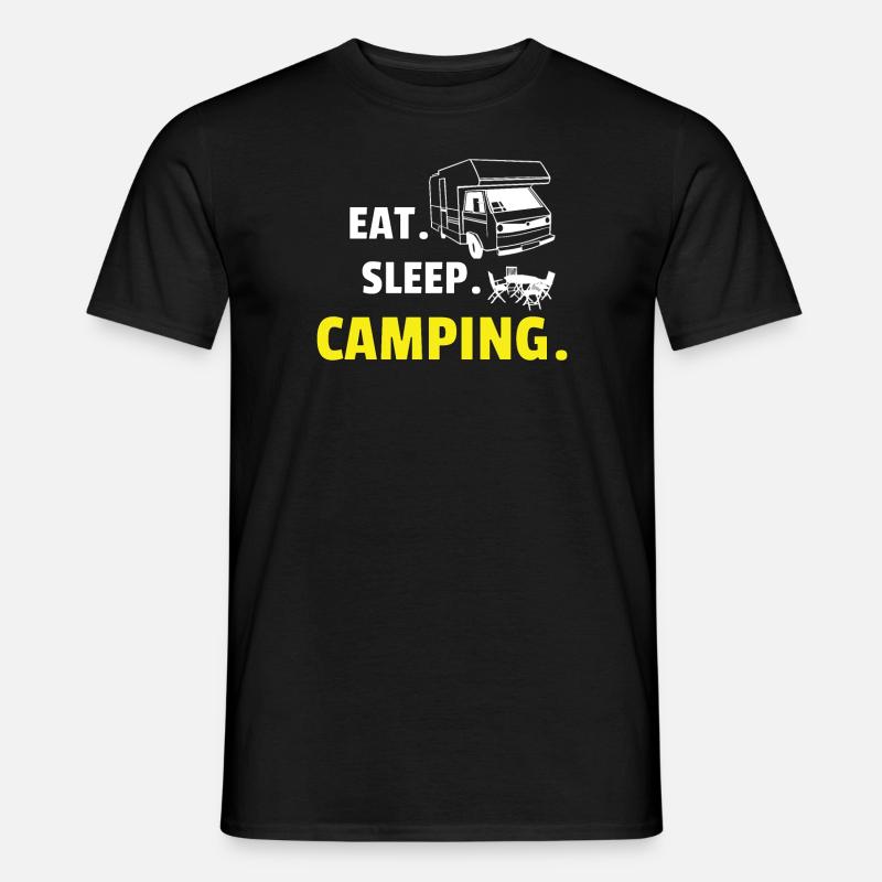 Camper Geschenkidee Camping - Männer T-Shirt - Schwarz