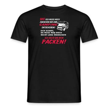 Camper Gift Idea Camping - Men's T-Shirt - black - Front - AI Model Male 178 light (178cm)