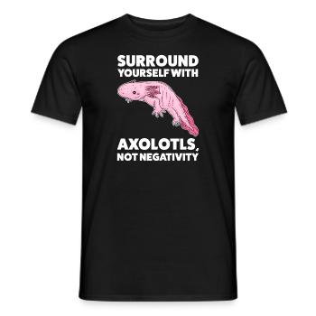 Axolotl Axolotl Tiergeschenk - Männer T-Shirt - Schwarz - Vorne - AI Model Male 178 light (178cm)