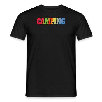 Camper Gift Idea Camping - Men's T-Shirt - black - Front - AI Model Male 178 light (178cm)