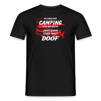 Camper Gift Idea Camping - Men's T-Shirt - black - Front - AI Model Male 178 light (178cm)