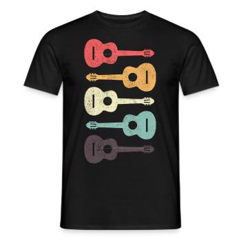 Guitariste acoustique Musicien Musicien Guitariste - T-shirt homme - noir - Devant - AI Model Male 178 light (178cm)