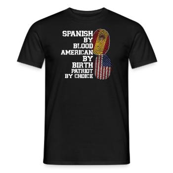 Spanisch Spanien Spanische Wurzeln Geschenk - Männer T-Shirt - Schwarz - Vorne - AI Model Male 178 light (178cm)