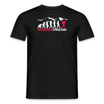 Hiking Accessories Wanderer Motif - Men's T-Shirt - black - Front - AI Model Male 178 light (178cm)