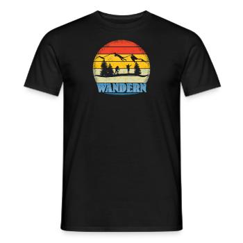 Wandern Zubehör Wanderer Motiv - Männer T-Shirt - Schwarz - Vorne - AI Model Male 178 light (178cm)