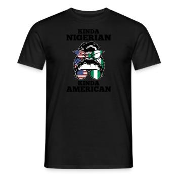 Nigerianer Nigeria Nigerianische Wurzeln Geschenk - Männer T-Shirt - Schwarz - Vorne - AI Model Male 178 light (178cm)