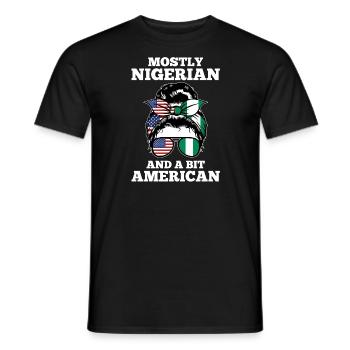Nigerianer Nigeria Nigerianische Wurzeln Geschenk - Männer T-Shirt - Schwarz - Vorne - AI Model Male 178 light (178cm)