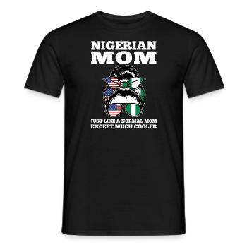 Nigerianer Nigeria Nigerianische Wurzeln Geschenk - Männer T-Shirt - Schwarz - Vorne - AI Model Male 178 light (178cm)