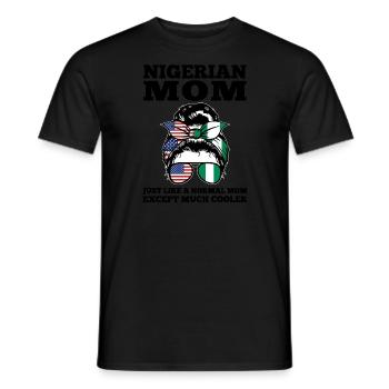 Nigerianer Nigeria Nigerianische Wurzeln Geschenk - Männer T-Shirt - Schwarz - Vorne - AI Model Male 178 light (178cm)