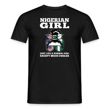 Nigerianer Nigeria Nigerianische Wurzeln Geschenk - Männer T-Shirt - Schwarz - Vorne - AI Model Male 178 light (178cm)