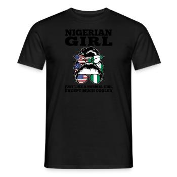 Nigerianer Nigeria Nigerianische Wurzeln Geschenk - Männer T-Shirt - Schwarz - Vorne - AI Model Male 178 light (178cm)