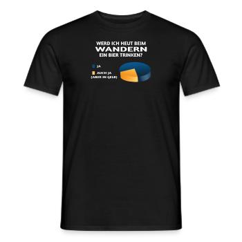 Wandern Zubehör Wanderer Motiv - Männer T-Shirt - Schwarz - Vorne - AI Model Male 178 light (178cm)