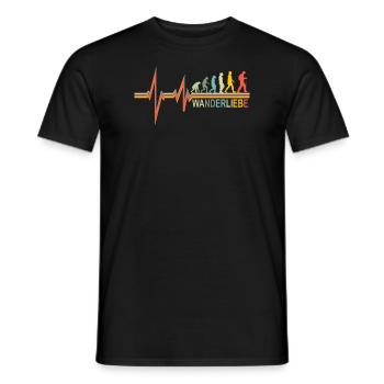 Hiking accessories hiker motif - Men's T-Shirt - black - Front - AI Model Male 178 light (178cm)