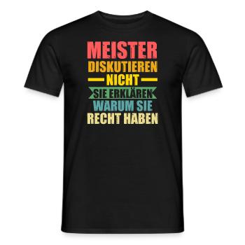 Meister Prüfung Meisterbrief Geschenk - Männer T-Shirt - Schwarz - Vorne - AI Model Male 178 light (178cm)