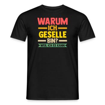 Geselle Prüfung Gesellenbrief Geschenk - Männer T-Shirt - Schwarz - Vorne - AI Model Male 178 light (178cm)