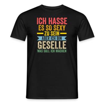 Geselle Prüfung Gesellen Prüfung Geschenk - Männer T-Shirt - Schwarz - Vorne - AI Model Male 178 light (178cm)